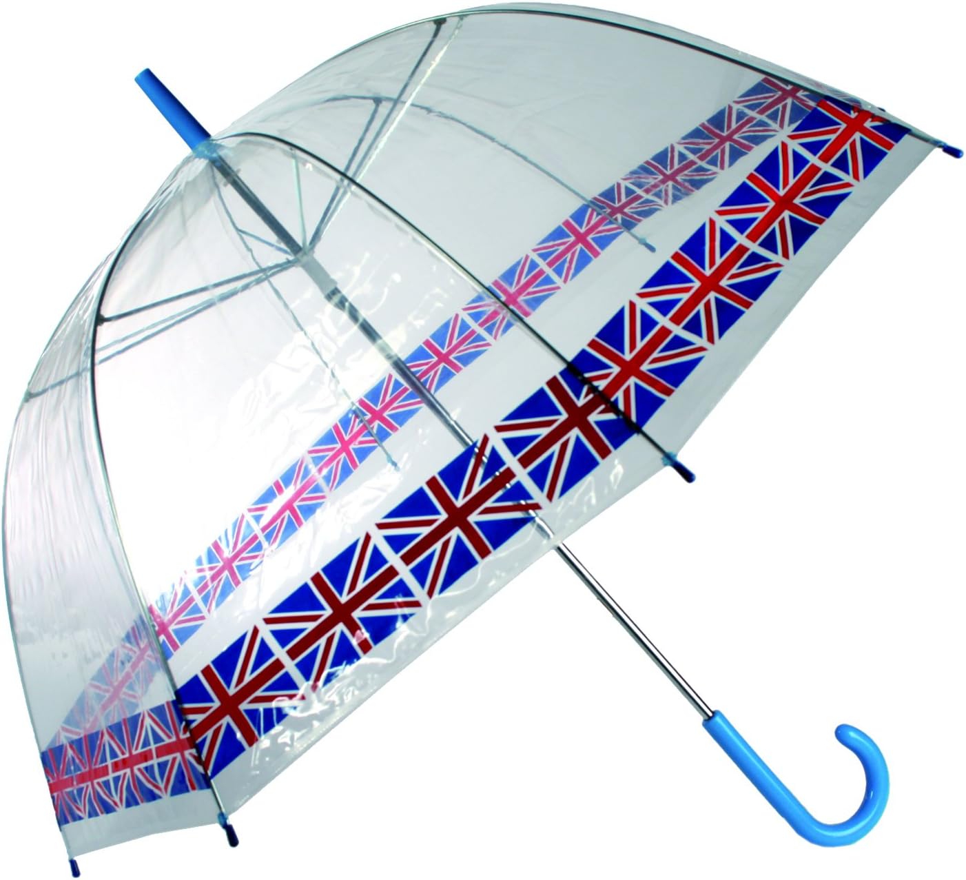 Dome Umbrella In Union Jack Design Glass Clear Diameter 85 CM