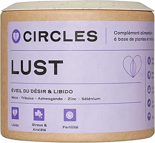 LUST - Cure Éveil du Désir et Libido - Maca, Tribulus, Ashwagandha - Complément alimentaire à base de plantes et minéraux - Végan - Vitamines B6, B3, B9, Zinc - 60 Gélules Pour Hommes et Femmes