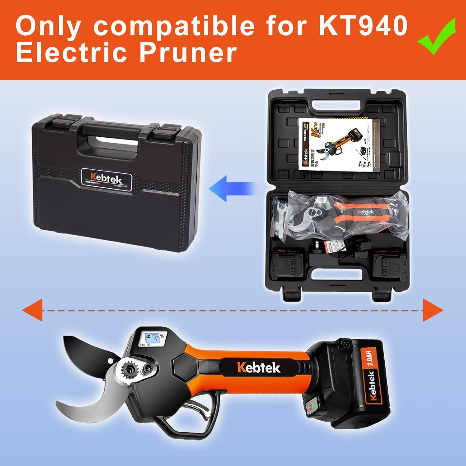 Plastic Carrying Case for KT940, Duarble Storage Case Tools Box Organizer Easy to Carry&Storage-Black