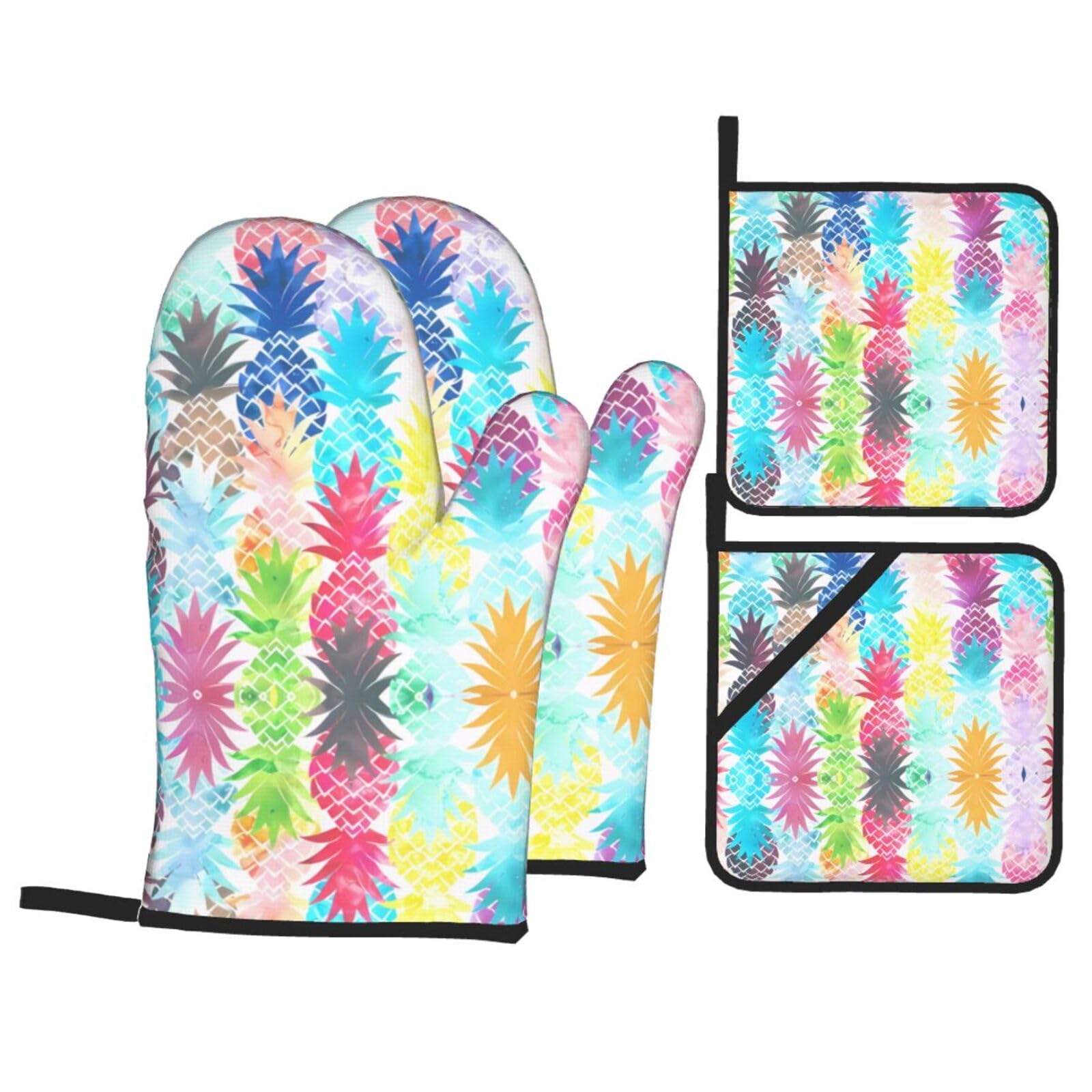WHJSHOP painting Prints Kitchen Layers: Waterproof Oven Covers for Safe Handling & Easy Cleanup – 4 Piece Heat Protection Bundle
