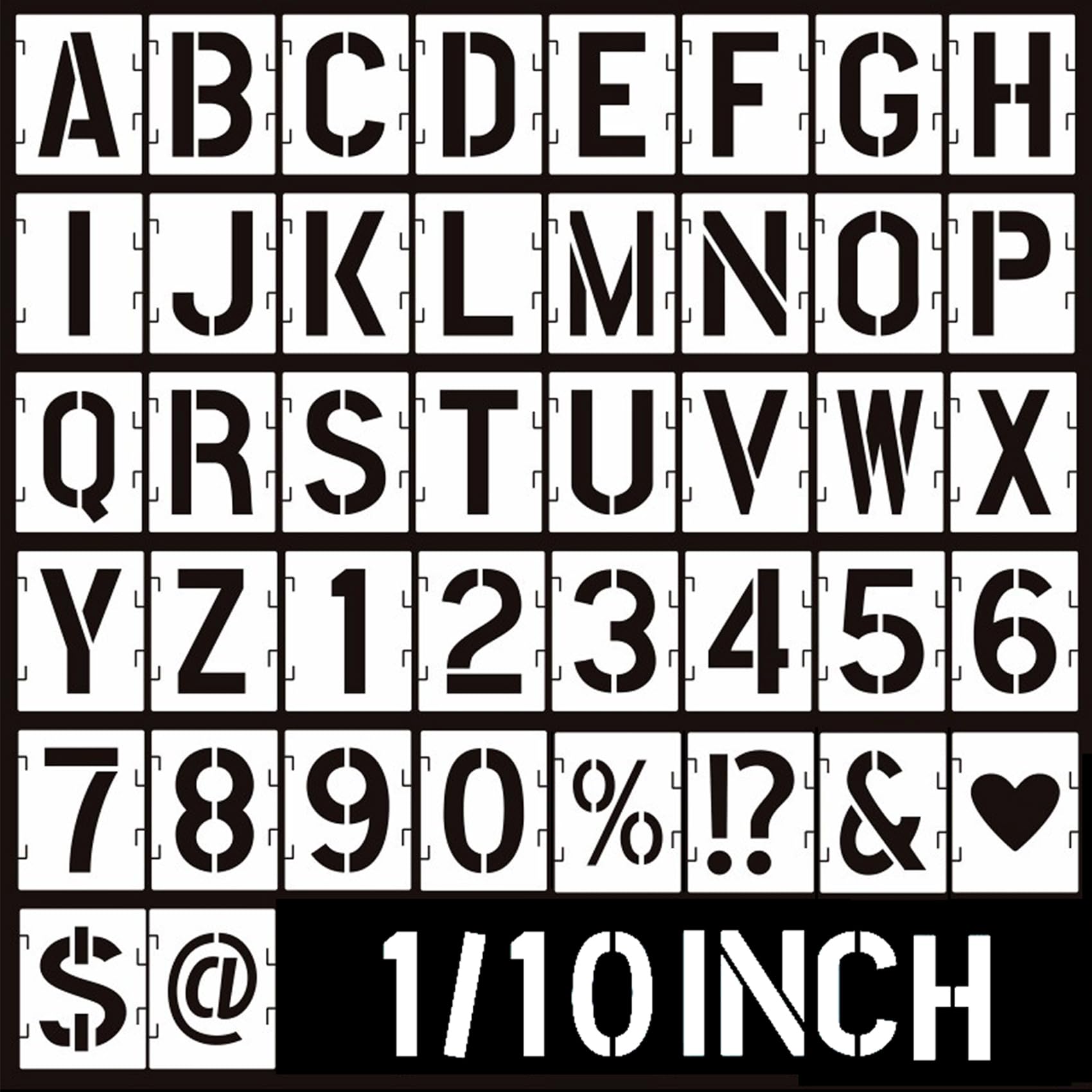 84PCS 10Inch and 1Inch Letter Number Stencil Template Set Reusable Stencil