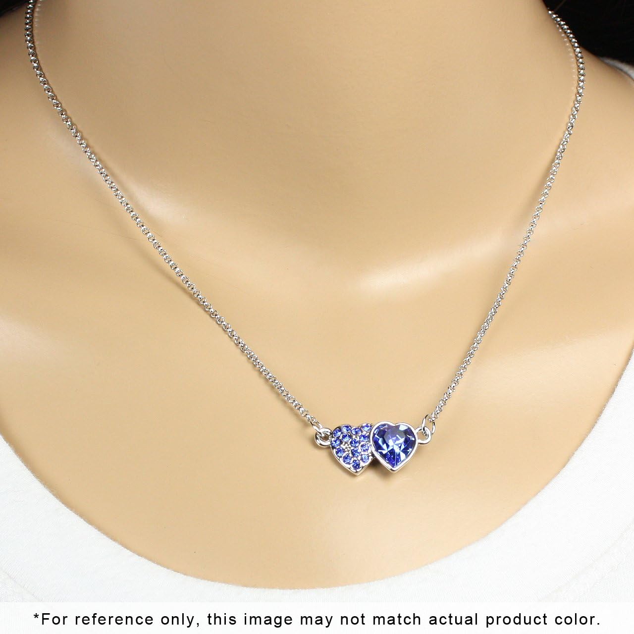 ネックレス・ペンダント MORELLATO 5108 SWAROVSKI DOUBLE HEARTS MOTIFS NECKRACE Amazon.com: Dahlia Double Heart Crystal Rhodium Plated