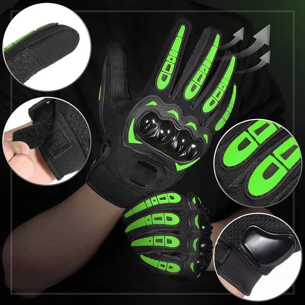 Guanti da Moto Guanti da Moto Guanti Estivi da Equitazione Guanti Traspiranti Guanti da Moto con Touchscreen e nocche dure Guanti per Moto da Cross Guanti da Moto (Arancione, M)