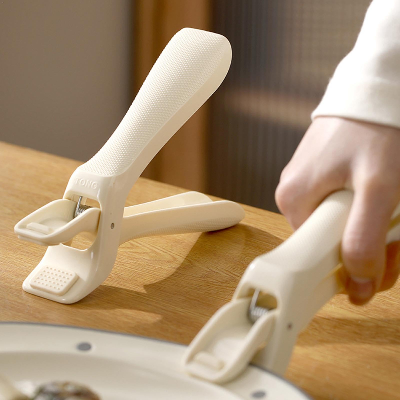 2 stuks siliconen keukentangen, keukentang, anti-verbrandingsclip, voor heteluchtfriteuse, microgolven, keuken hete lade grijper (met 2 warmte-isolerende handschoenen