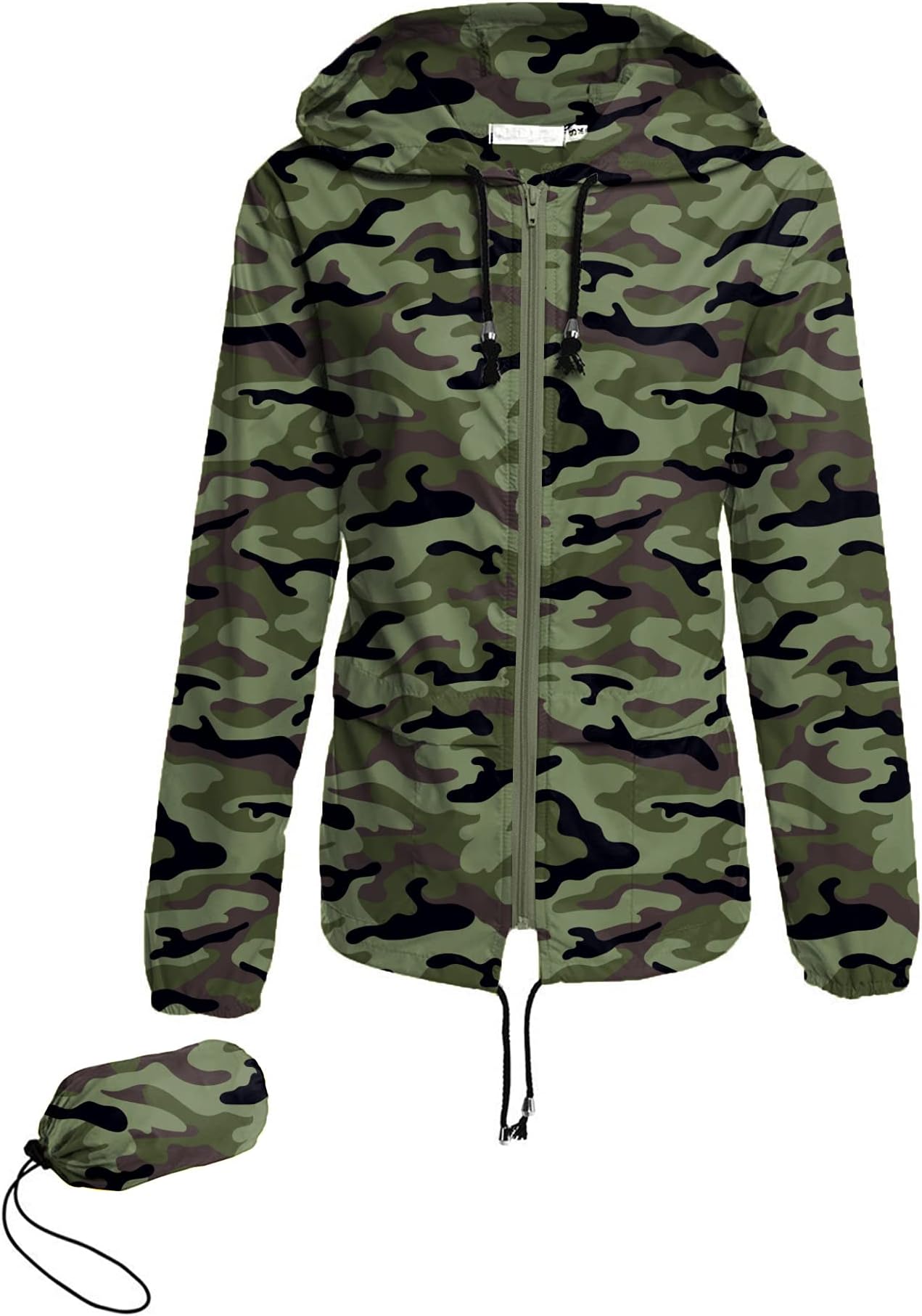 AvoogueRaincoat Women Lightweight Waterproof Rain Jackets Packable Outdoor Hooded Windbreaker