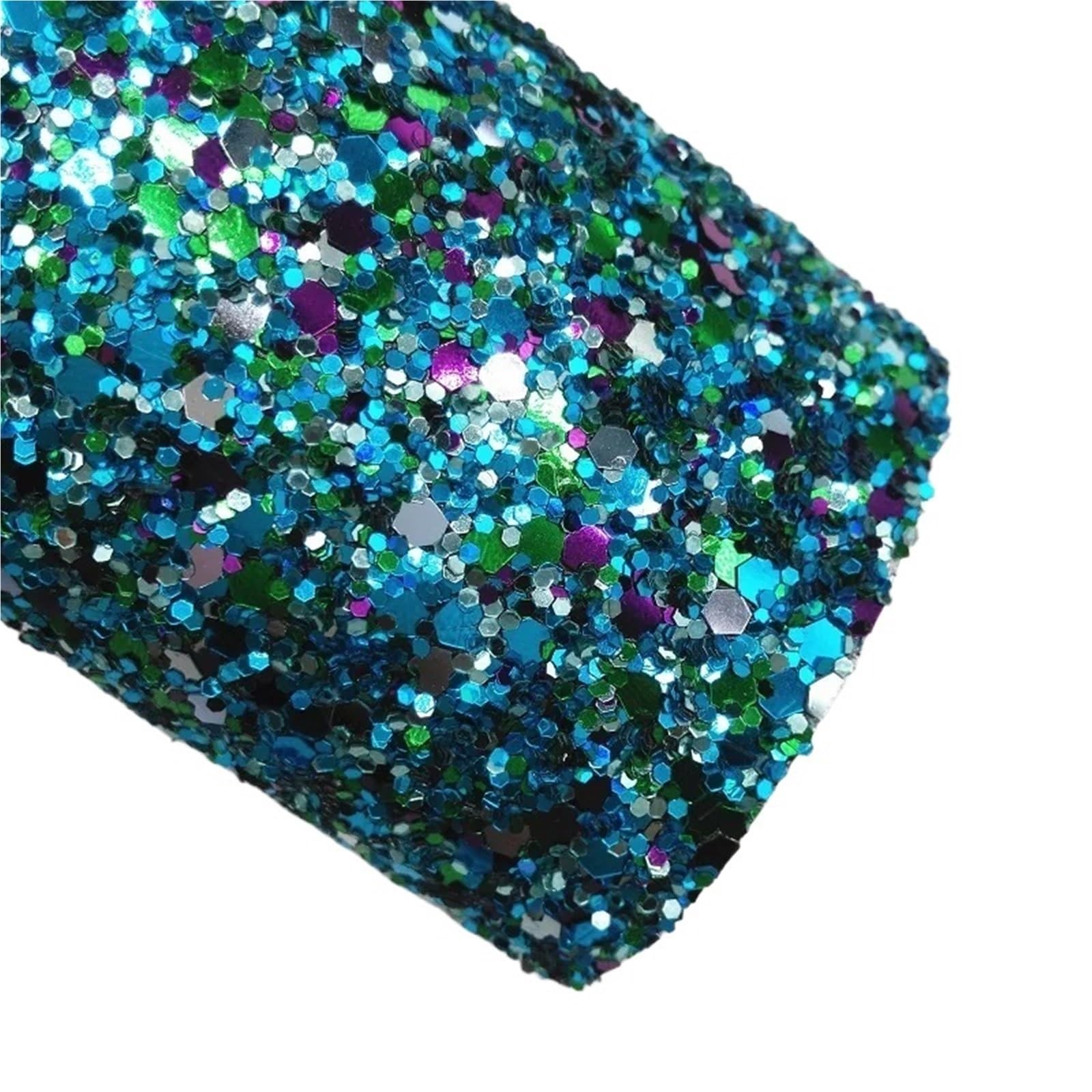 Sparkle PU Leather Fabric 30X134CM Mini Roll Chunky Glitter Leather Sheets Faux Vinyl Synthetic Fabric for Bows Craft DIY