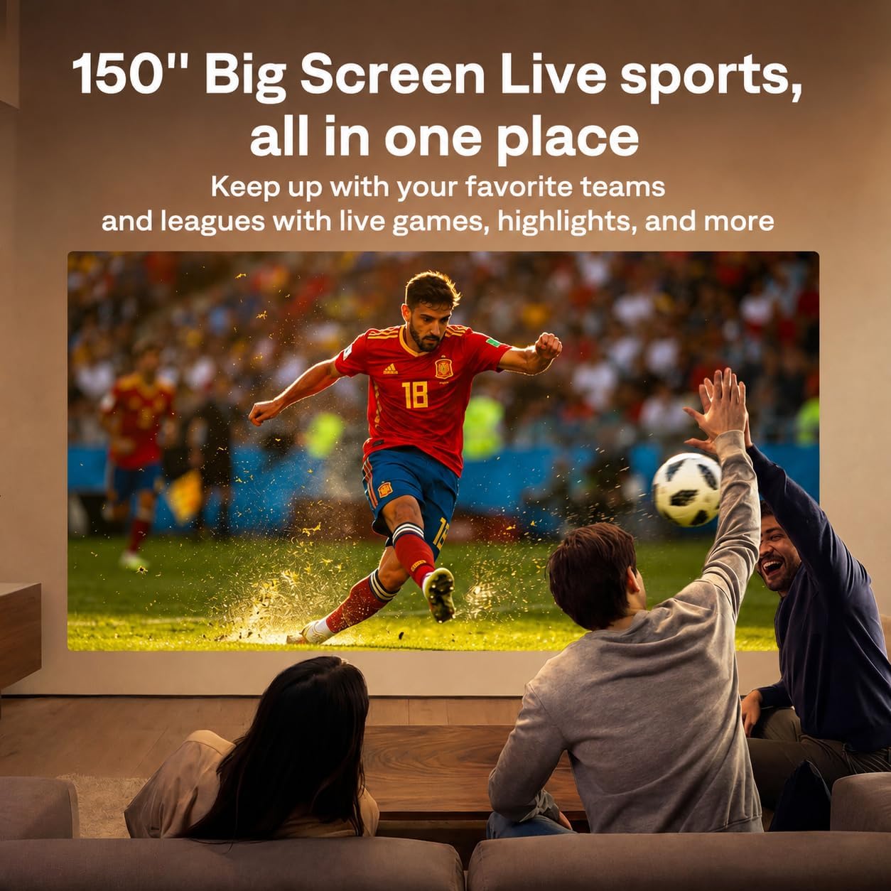 Aurzen EAZZE D1R Cube Roku TV Smart Outdoor Projector with WiFi and Bluetooth, Native 1080P, Dolby Audio, Auto Focus & Keystone
