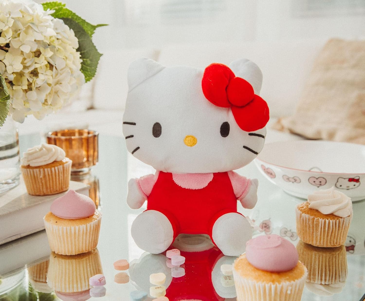 Silver Buffalo Sanrio Hello Kitty Sitting Pose Soft Plush Coin Bank