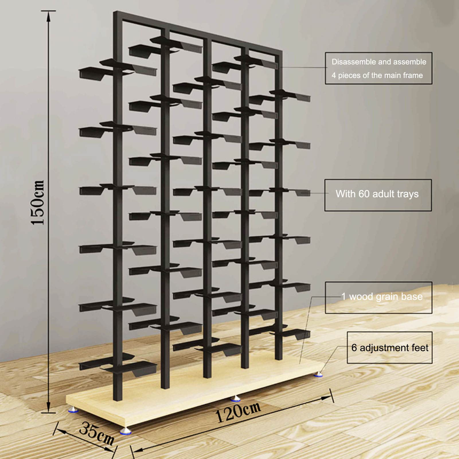 Espositori per Negozi di Scarpe Commerciali,Negozio di Abbigliamento Moderno,Scarpiera Grande autoportante,Scaffale per Sneaker in Metallo,Stand per organizzatore di Scarpe per Boutique al d