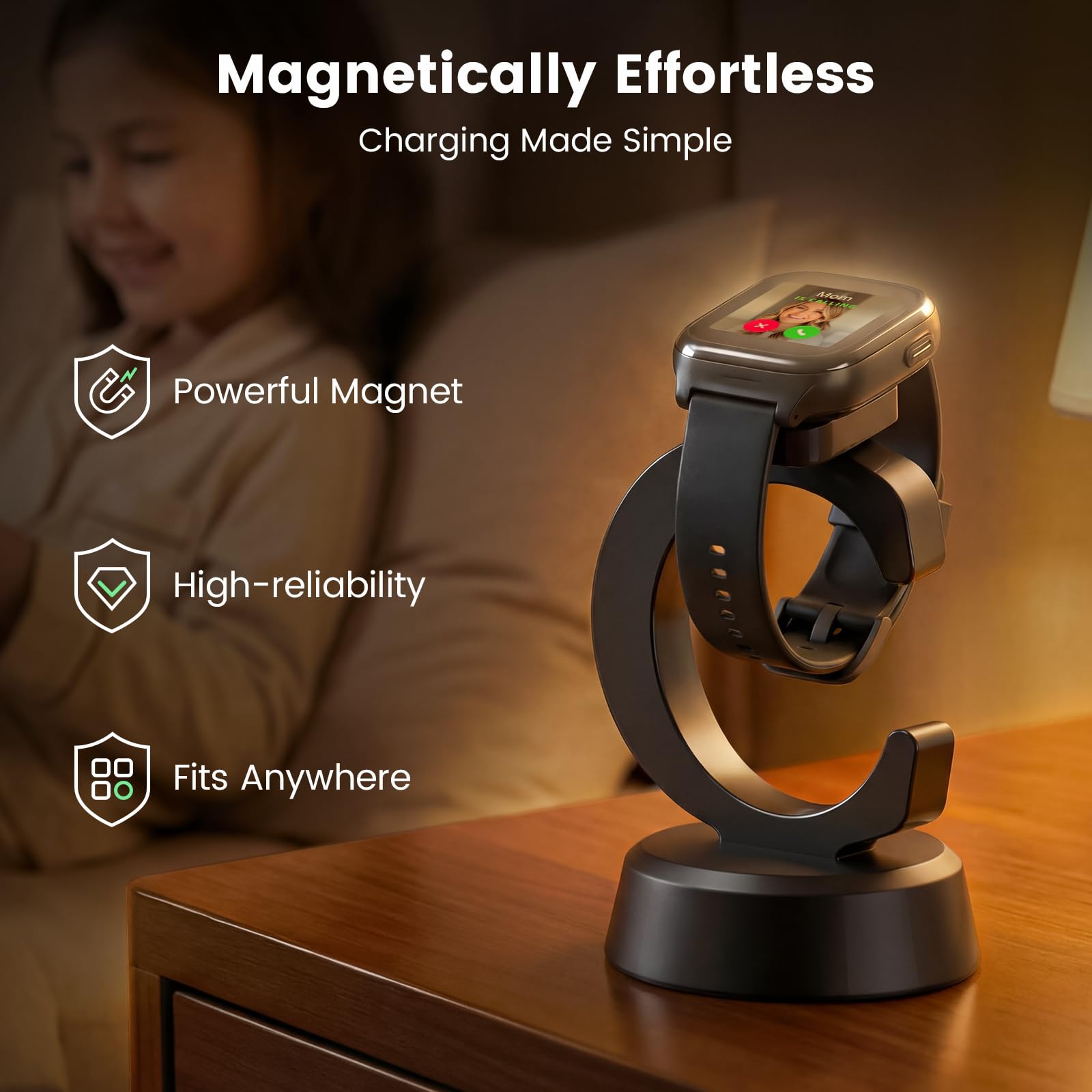 Chargeur compatible avec la montre Cosmo Jr Track 5 4 3, station d'accueil de charge antidérapante avec câble USB de 1 m, accessoires de montre intelligente pour enfants