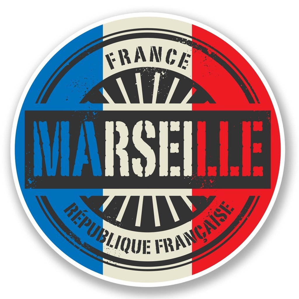 Destinationvinyl Multi 2 X 10Cm/100Mm Marseille France Vinyl Sticker Decal Laptop Travel Luggage Car Bike Sign Fun #6023