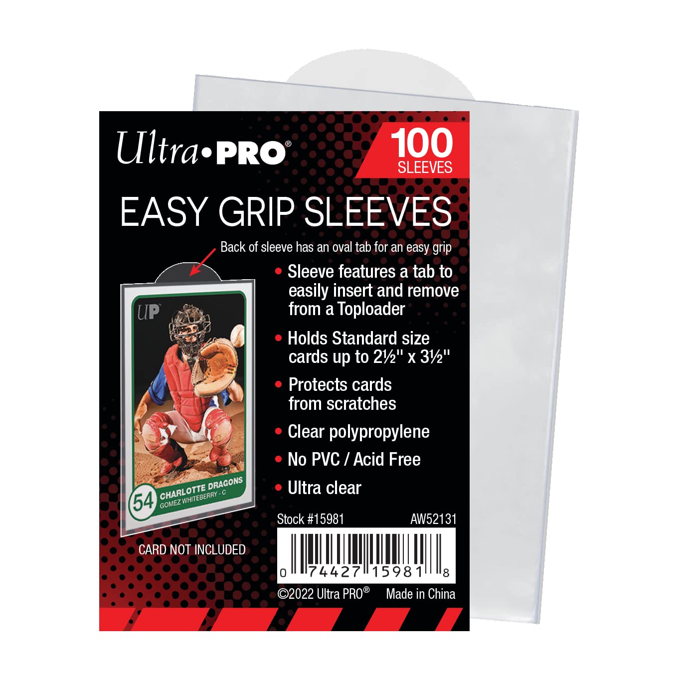 Ultra Pro15981-2-1/2-inch x 3-1/2-inch easy grip sleeves