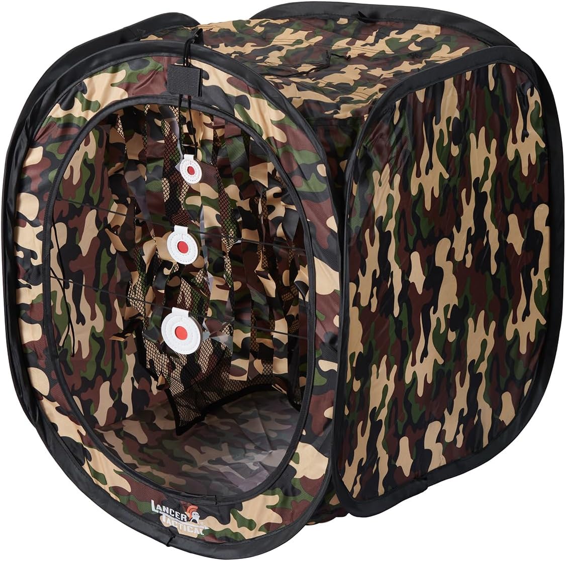 Lancer Tactical Portable Airsoft Target Tent-Black-Non Lethal BB Shooting Target