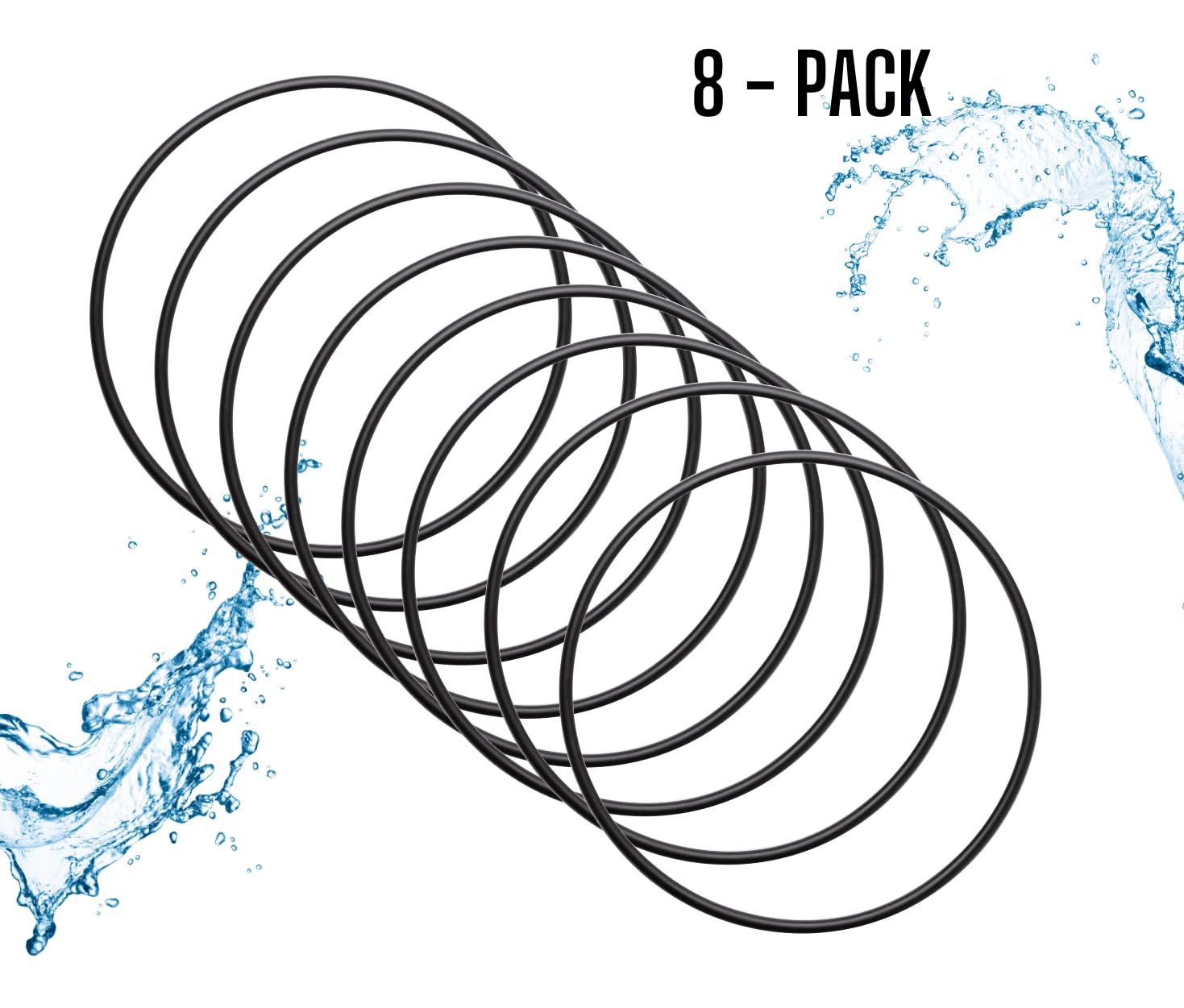 Replacement 151122 O-Ring Gasket Seal Compatible with Pentair Pentek Big Blue Water Filters & Others HHRING 152032 W10-OR OR-100 for Whole House and Reverse Osmosis Filter Housings (Pack of 8)