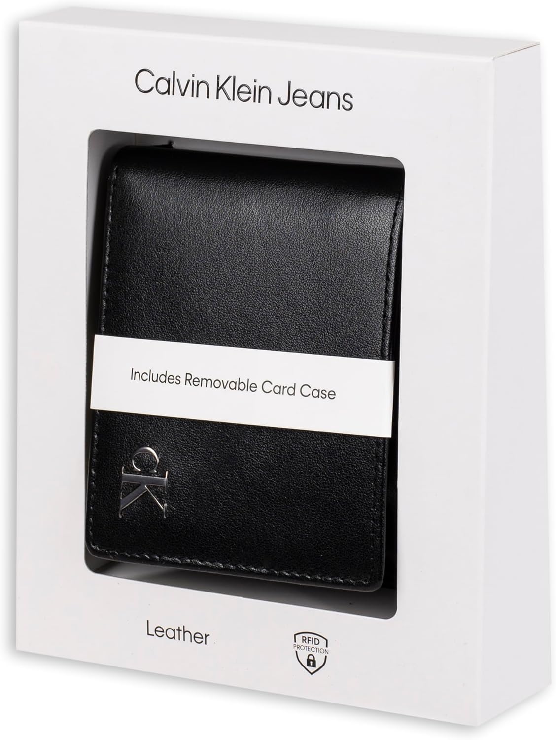 Calvin Klein Men's RFID Leather Minimalist Bifold Wallet with Multiple Card Slots and ID Window - Image 7