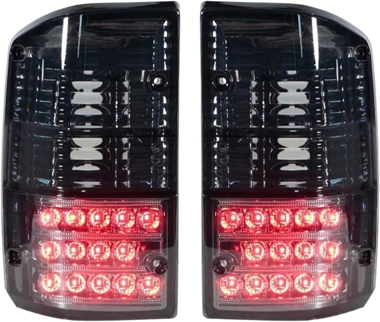 1 Pair Black Red Smoked Rear Tail Light 26555-05J00 26550-05J00 Lamp Accessories For Nissan For Patrol GQ Y60 GR(Black)