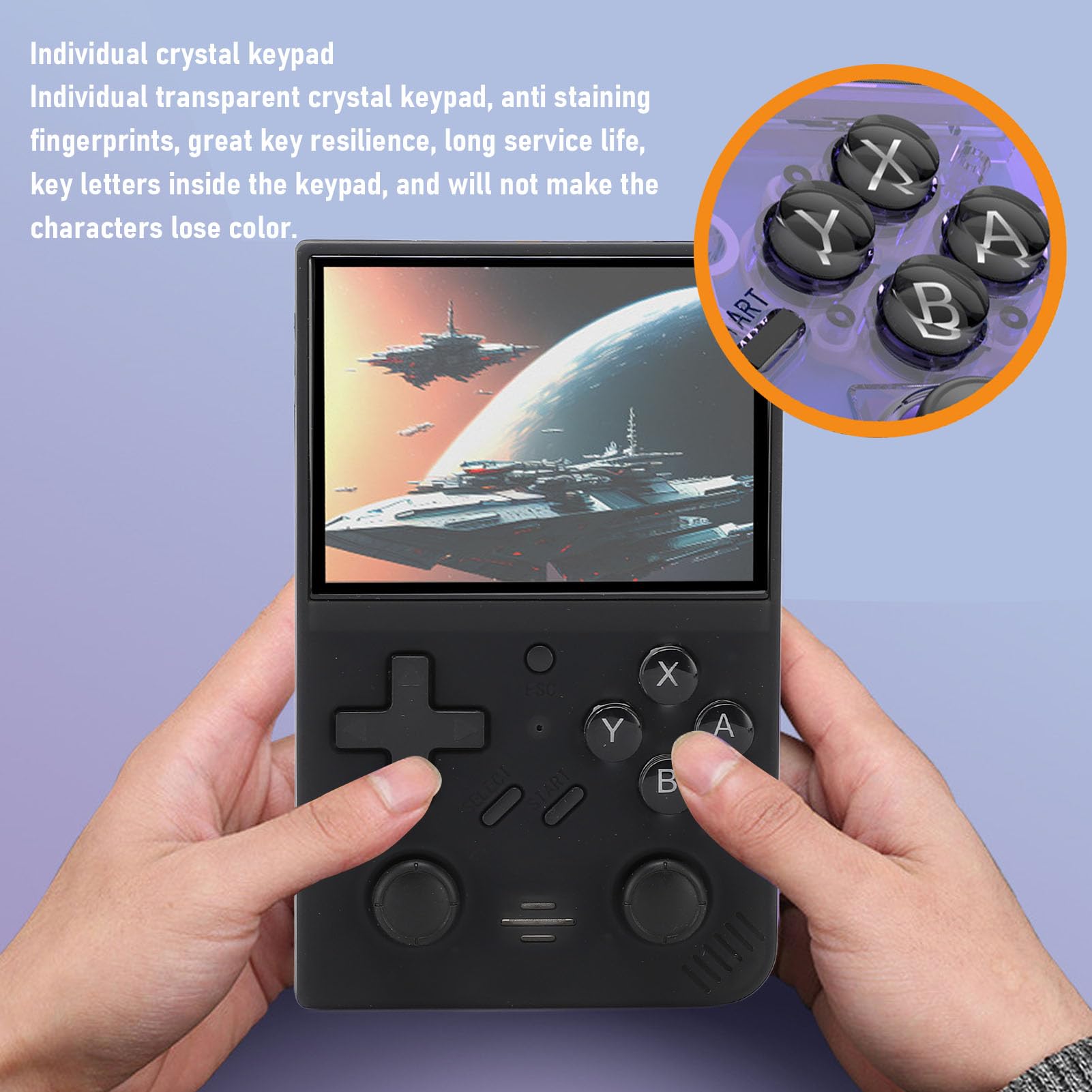 CHICIRIS Console per Videogiochi retrò Lettore per Videogiochi Portatile Compatto Display da 3,5 Pollici per Bambini in Campeggio da Viaggio (BLACK)