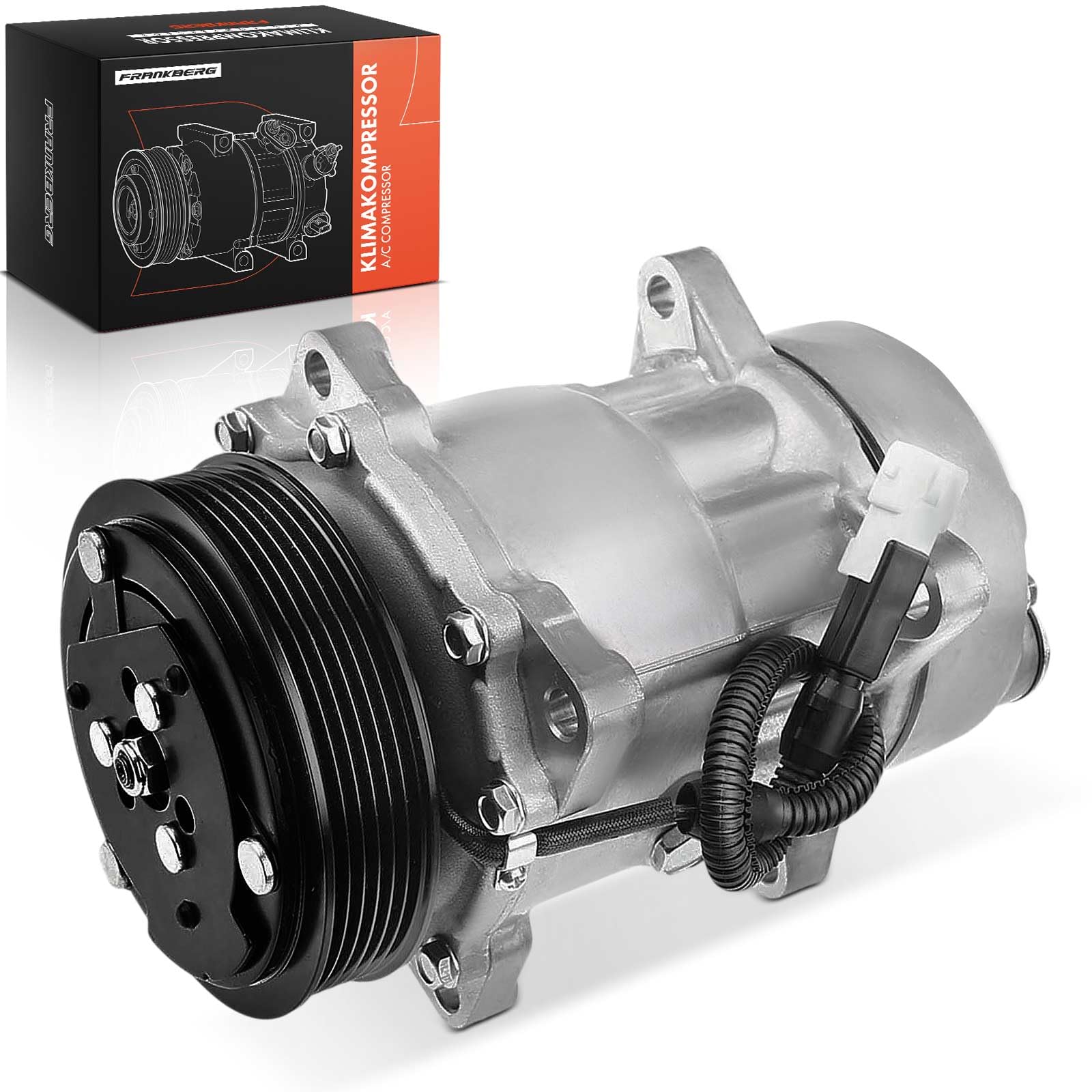 Frankberg Compresor de aire acondicionado 6453.EY | Compatible con: Plataforma/chasis Partner 5 G, 406 Descanso 8E/F, Xsara N1, Plataforma plana/chasis Boxer 244