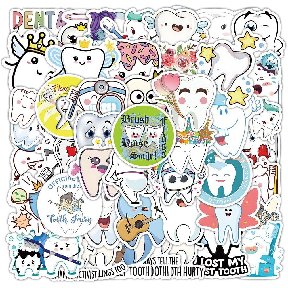 Adesivi Denti 100 Pezzi - Sticker Fatina Dei Denti Per Bambini, Impermeabili E Riutilizzabili - Foto 8