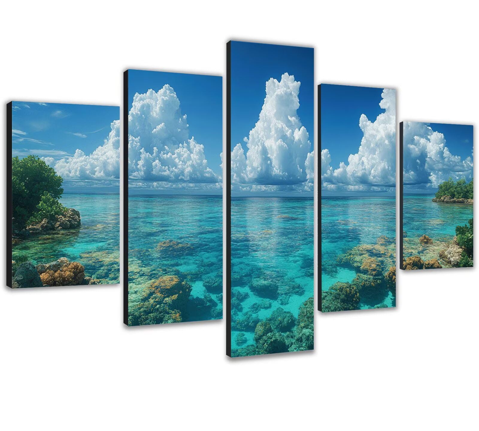 Diamond Art Lake 5D Zestawy do malowania diamentami dla dorosłych, 5 sztuk, do malowania po numerach, dla dorosłych, chmura, pełny haft krzyżykowy, materiały plastyczne do dekoracji pokoju, prezenty