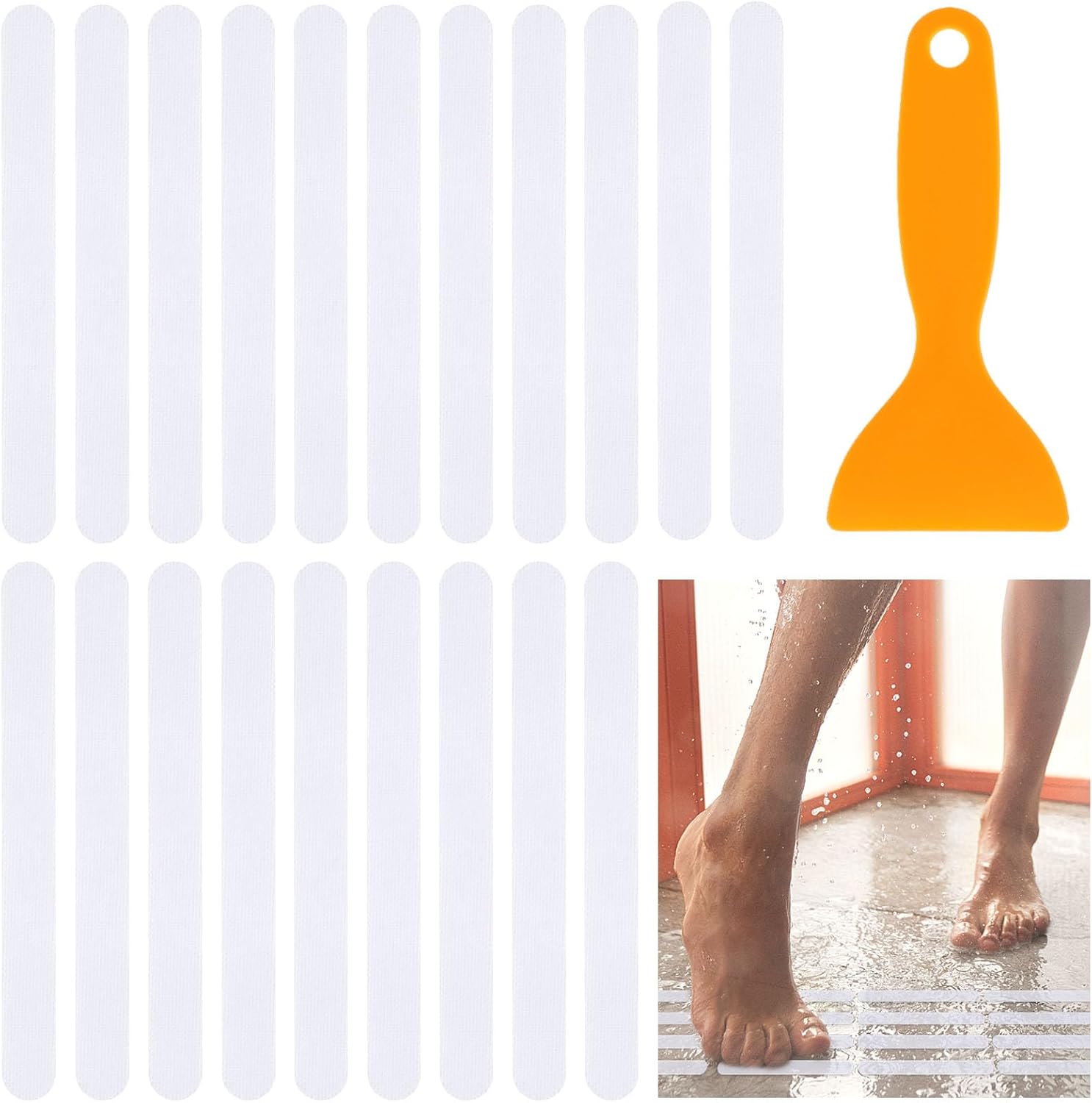 Ouligay 29PCS Non Slip Bathtub Stickers Anti Slip Shower