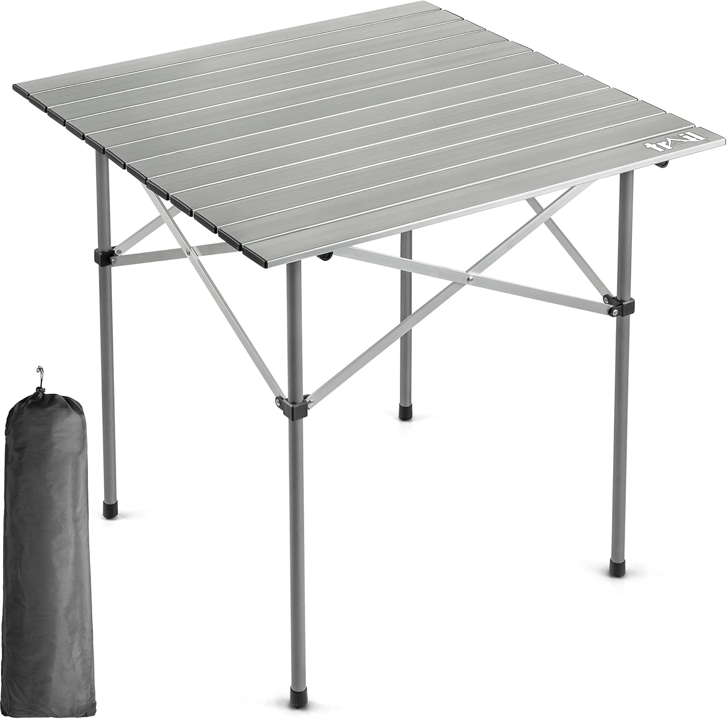 Trail Lightweight Aluminium Camping Table Folding Steel Frame and Roll