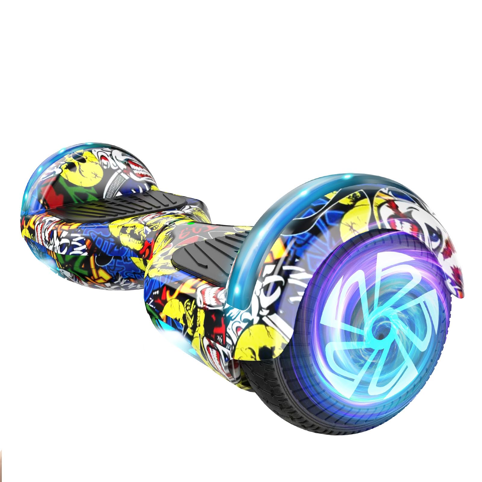 SISIGAD Hoverboard for Kids Ages 6-12, with Built-in Bluetooth Speaker and 6.5" Colorful Lights Wheels, Safety Certified Self Balancing Scooter Gift for Kids