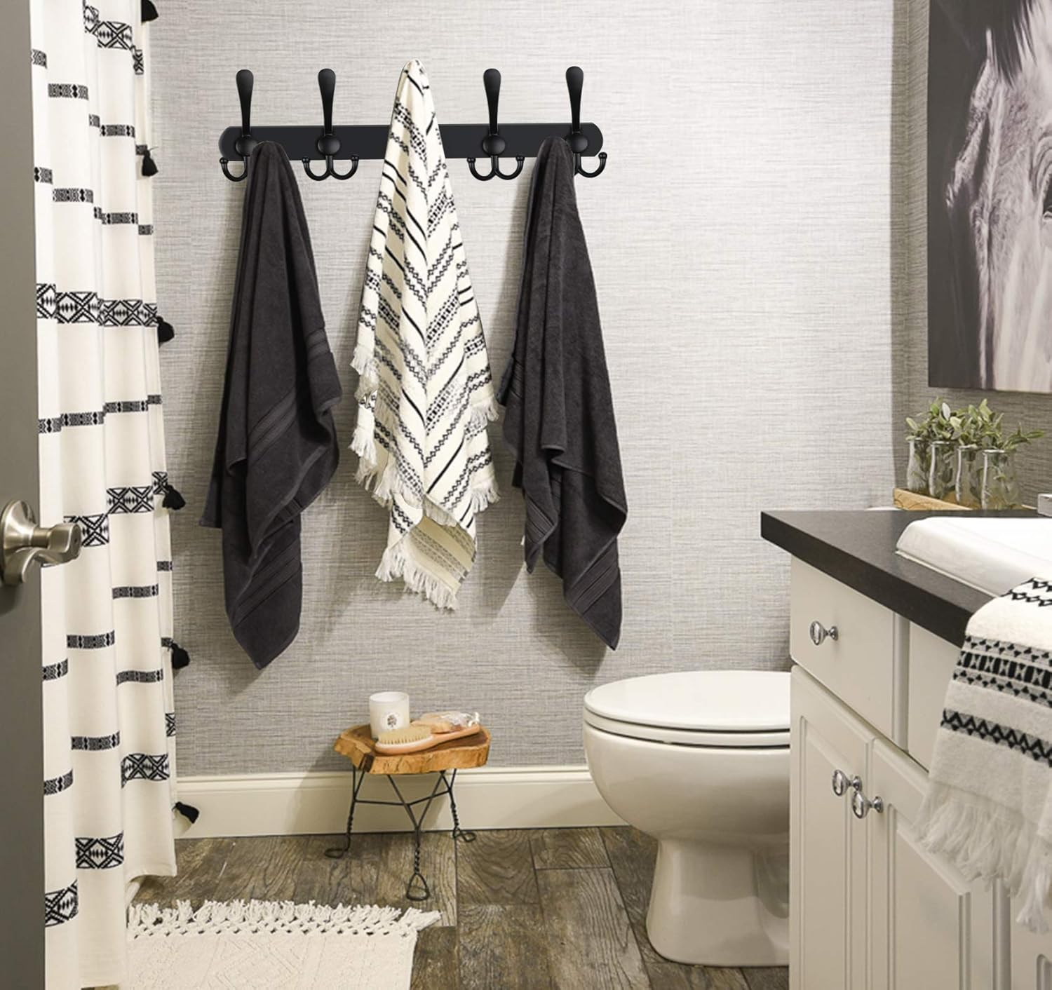 Exсluѕіvе Dіѕсоunt 🔥 Lemonfilter 2 Pack Coat Rack Wall Mounted, 5 Tri Hooks, Heavy Duty, Stainless Steel Wall Coat Hanger with 10 Pack S Hooks for Kitchen, Bedroom, Bathroom, Entryway