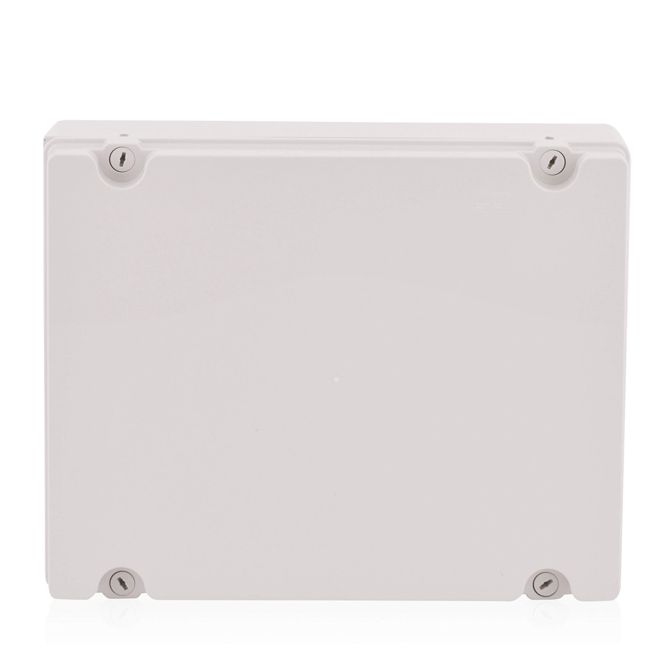 Intratec Verteilerkasten Aufputz Set grau– Verteilerkasten Außen wasserdicht IP 65 für einfache Aufputz Installation Zuhause & Gewerbe – Leergehäuse mit Scharnierschrauben – 380 × 300 × 120 mm