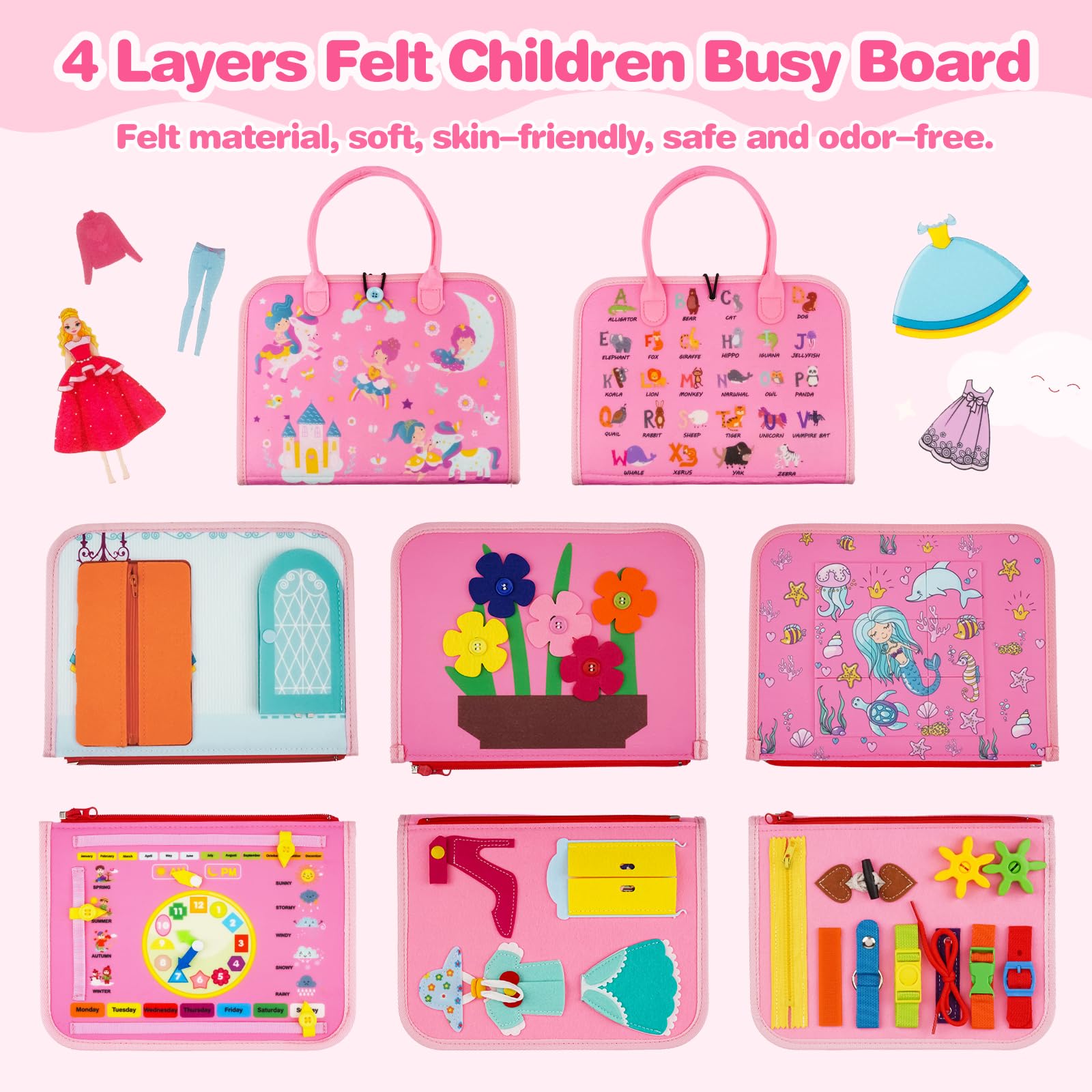 Montessori Würfel Lernspielzeug Montessori Busy Bo Produktbild-Vorschau 3