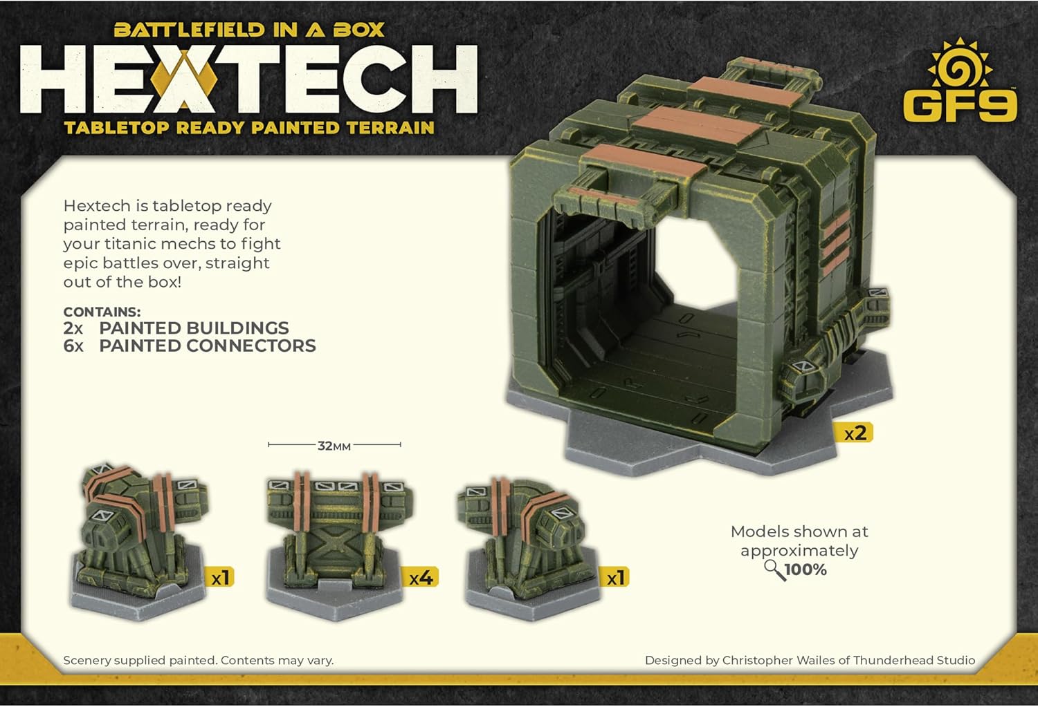 Gale Force Nine Hextech: Battlefield in a Box - Maintenance Bays, Green, HEXT24