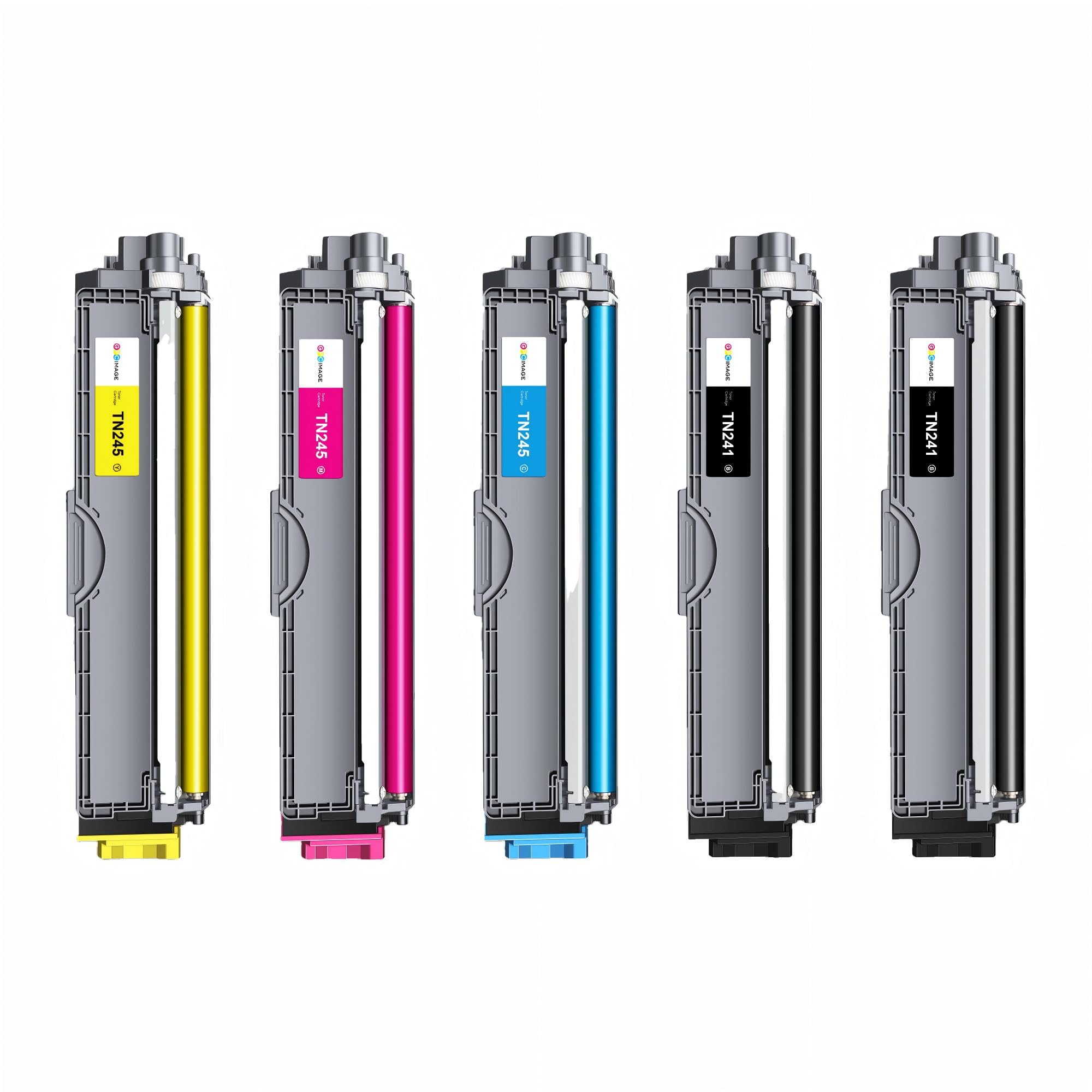 GPC IMAGE Kompatibel für Brother TN245 Toner Brother DCP 9022CDW, 5er-Pack | Hochwertige Tonerpatron, Mehrteilverpackung, für Brother TN-241 TN-245 DCP 9022CDW HL-3142CW DCP-9020CDW HL-3140CW usw.