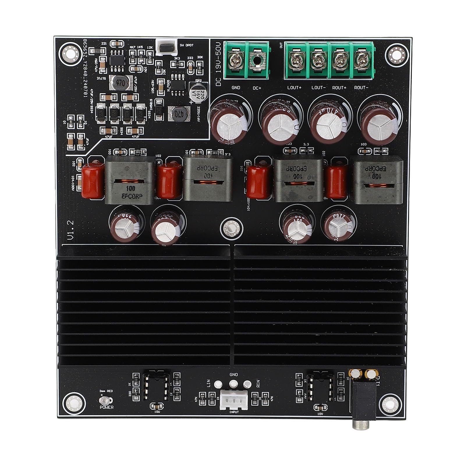 Scheda Amplificatore di Potenza Classe D TPA3255 a 2 Canali 600W+600W, Modulo Amplificatore Audio Digitale per Varie Apparecchiature Audio
