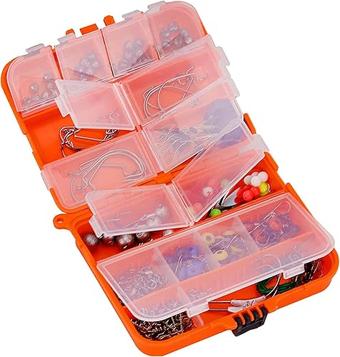 Miniatura 17 de Juego de señuelos de pesca, kit de señuelos para lubina, trucha, salmón, agua dulce, equipo de aparejos de pescado, incluye cuchara de cebo de 399