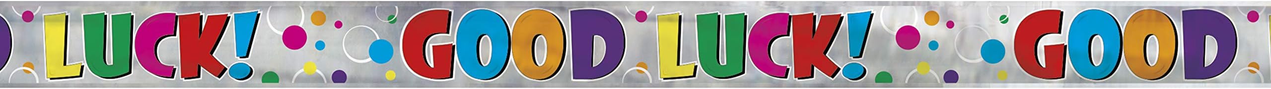 Multicolor Good Luck Long Fold Banner (3.6 Meters) 1 Piece - Decorative Party Banner for Festivities and Celebrations