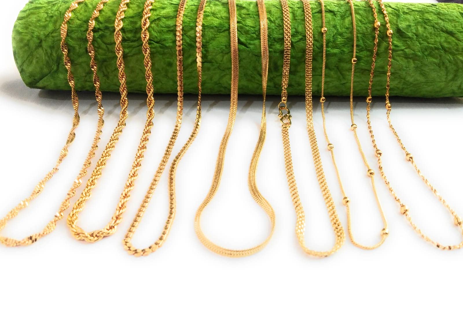 Combo of 7 Gold Plated Brass Neck Chain for Boys Men and Women (B09ZTCGHT3) Amazon Price History, Amazon Price Tracker