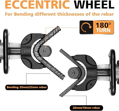 1 Electric Hydraulic Rebar Bender 3-4s Fast Bending HRB-25(Orange) | Portable Rebabr Bender,Bend 16-25mm #8 Rebar,110V/1200W,Bend Angles 0-130 Degree,Building Construction,Construction Job Sites