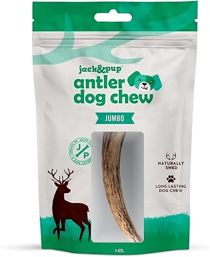 Miniatura 10 de Jack&Pup - Cuernos de alce para perros grandes  Masticables naturalmente sin cuero crudo para perros  Cuernos de alce para perros  Cuernos de perro