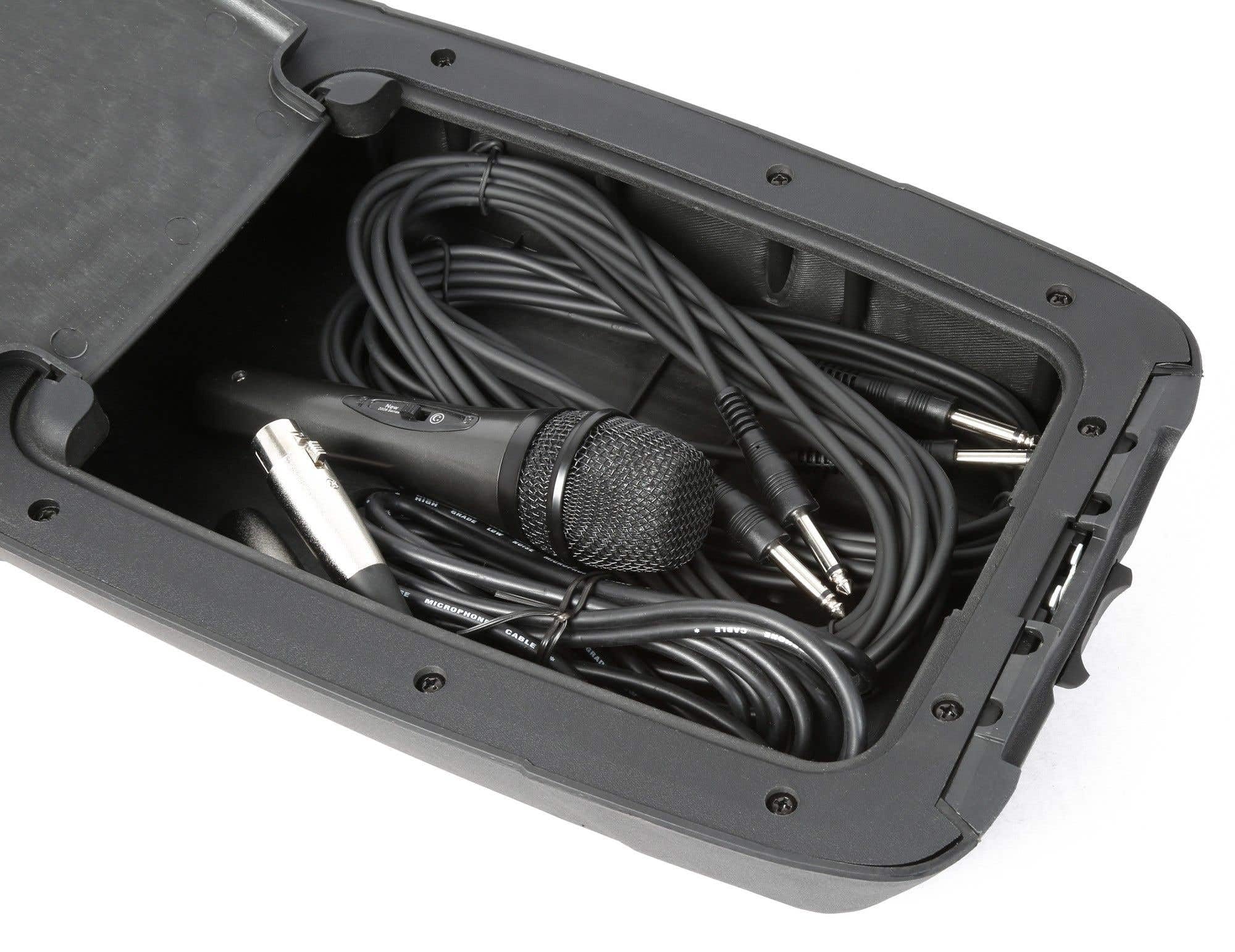 VONYX PSS302 Sono Portable 10" SD/USB/MP3/BT avec Pieds - Amplificateur Intégré - Mini Table de Mixage Intégrée - Puissance de 300 Watts - 8 Canaux - Technologie sans Fil Bluetooth