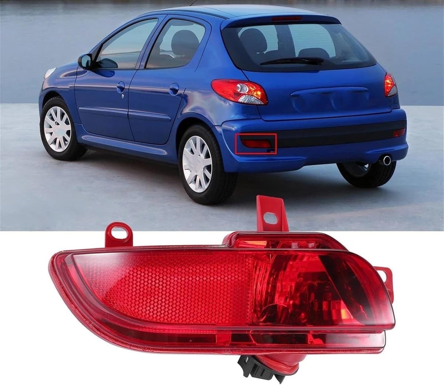 リアテールライト 6350HA 左側車リアバンパーライト 用のReverse テールフォグランプリフレクター 用のPeugeot 2