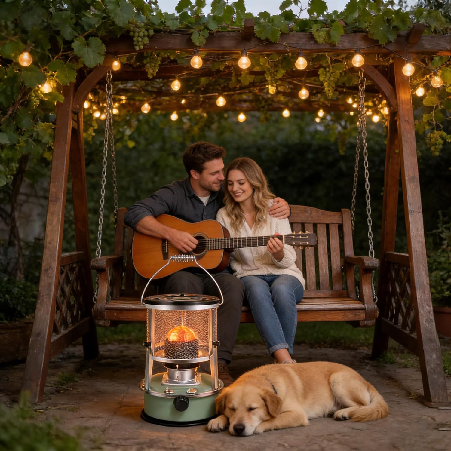 Upgrade Efficient Kerosene Heaters, Stainless Steel Indoor Heater Non Electric, Kerosene Stove Camping with Portable Handle for Boiling Water Heating Cooking, High cost-performance ratio (Green)