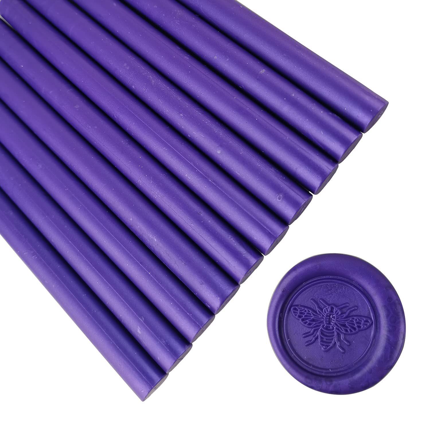 10 varillas de cera de sellado púrpura para sello de cera, barras de sellado AMTOL para pistola de pegamento, ideal para invitaciones de boda,sobres de tarjetas, envoltura de regalo.