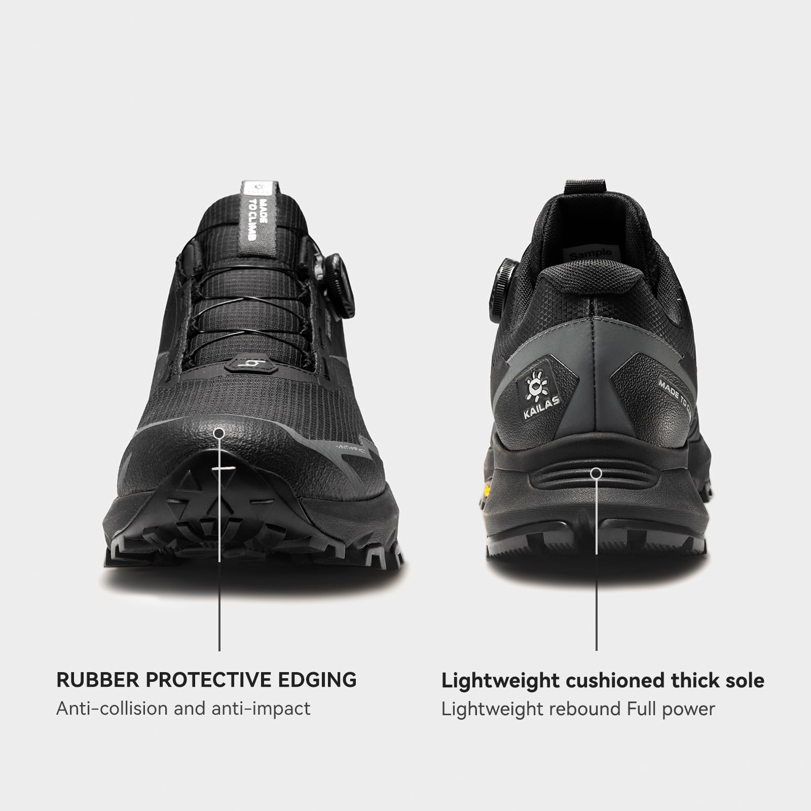 KAILAS Herren Kuocang BOA Wanderschuh FLT wasserdichte V-Sohle rutschfeste Schuhe Leicht Atmungsaktiv Niedrige Höhe Outdoor Trailing Trekkingschuhe