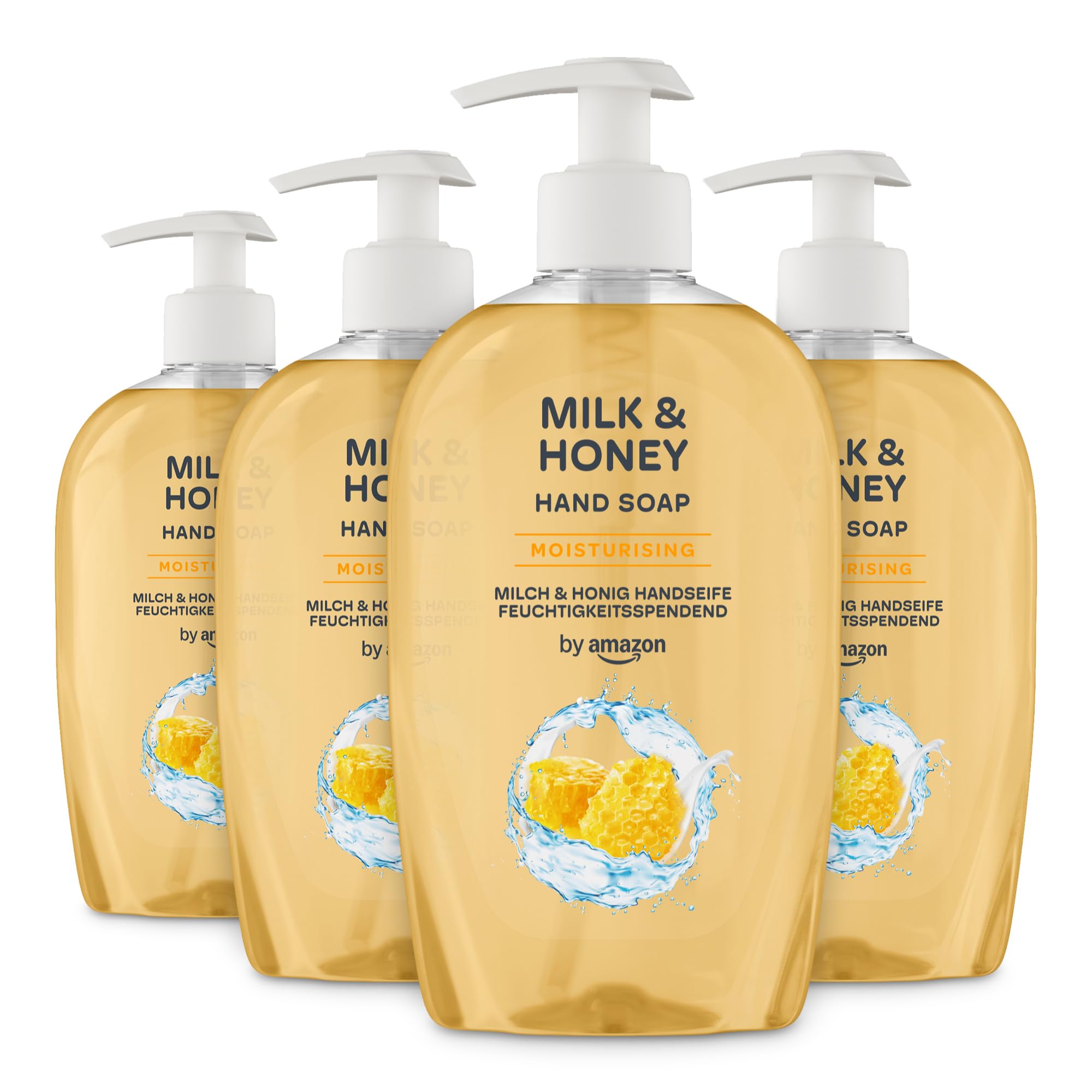 by Amazon Milk & Honey Hand Soap, 4 x 500ml