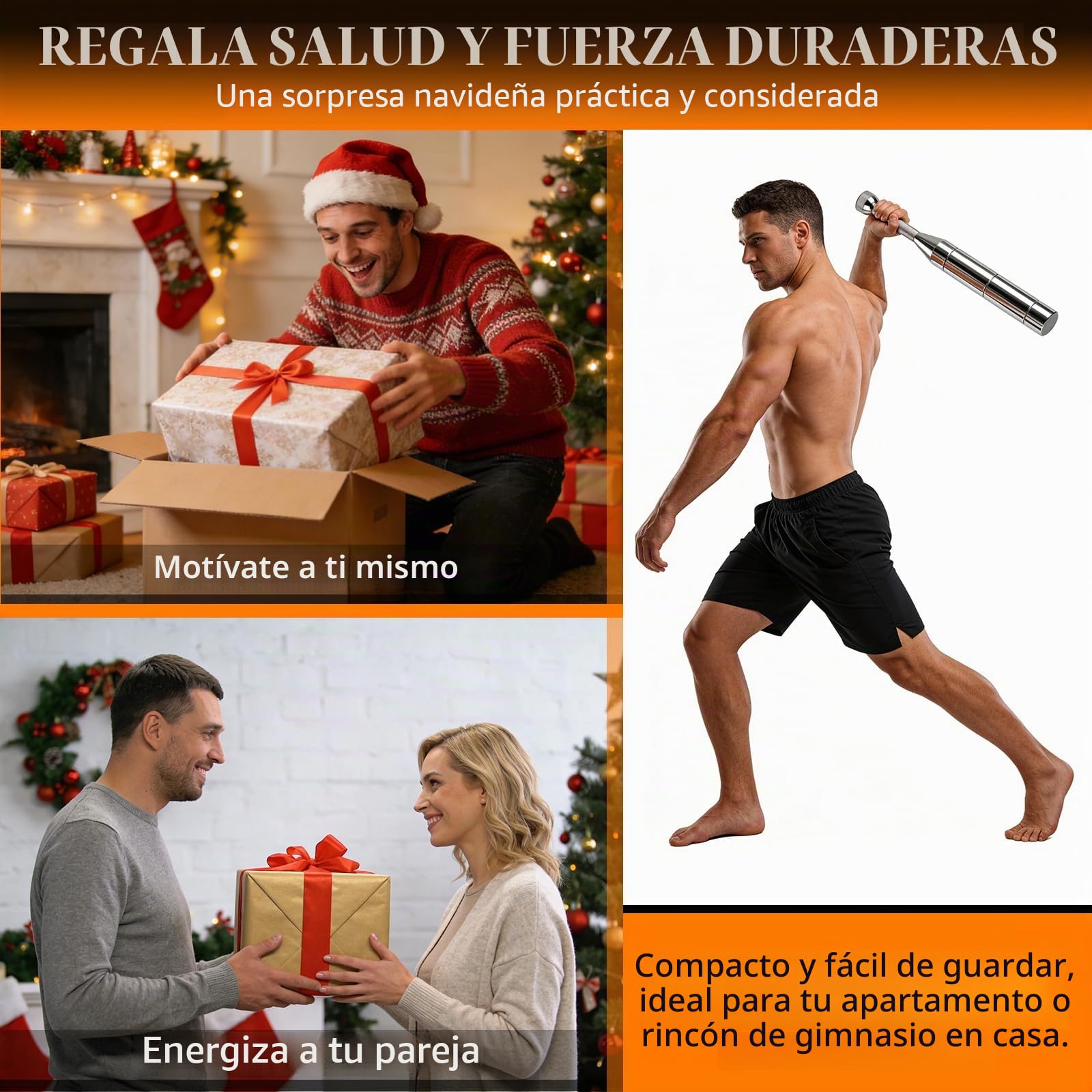 Macebell Ajustable 3–8 kg Indian Clubbell, Steel Mace Bell, Indian Club Pesas Ajustable, Antideslizant para Hogar y Gimnasio, para Entrenamiento de Fuerza de Hombres, Hombros, Agarre y Antebrazos
