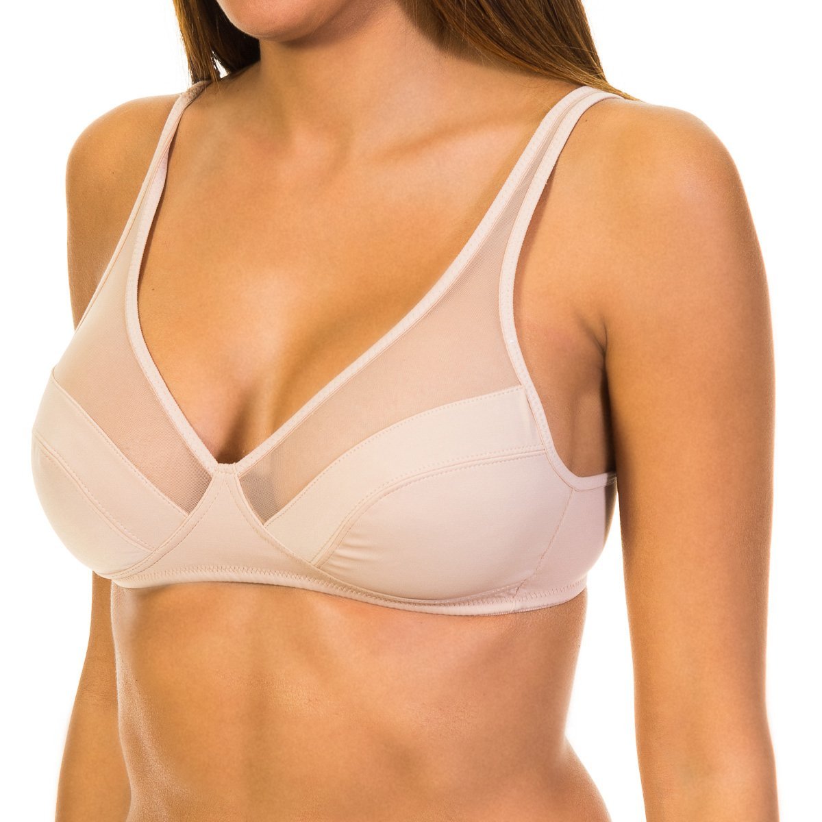 Dim Generous Non-Underwired Bra Women's Skintone Pink 38B