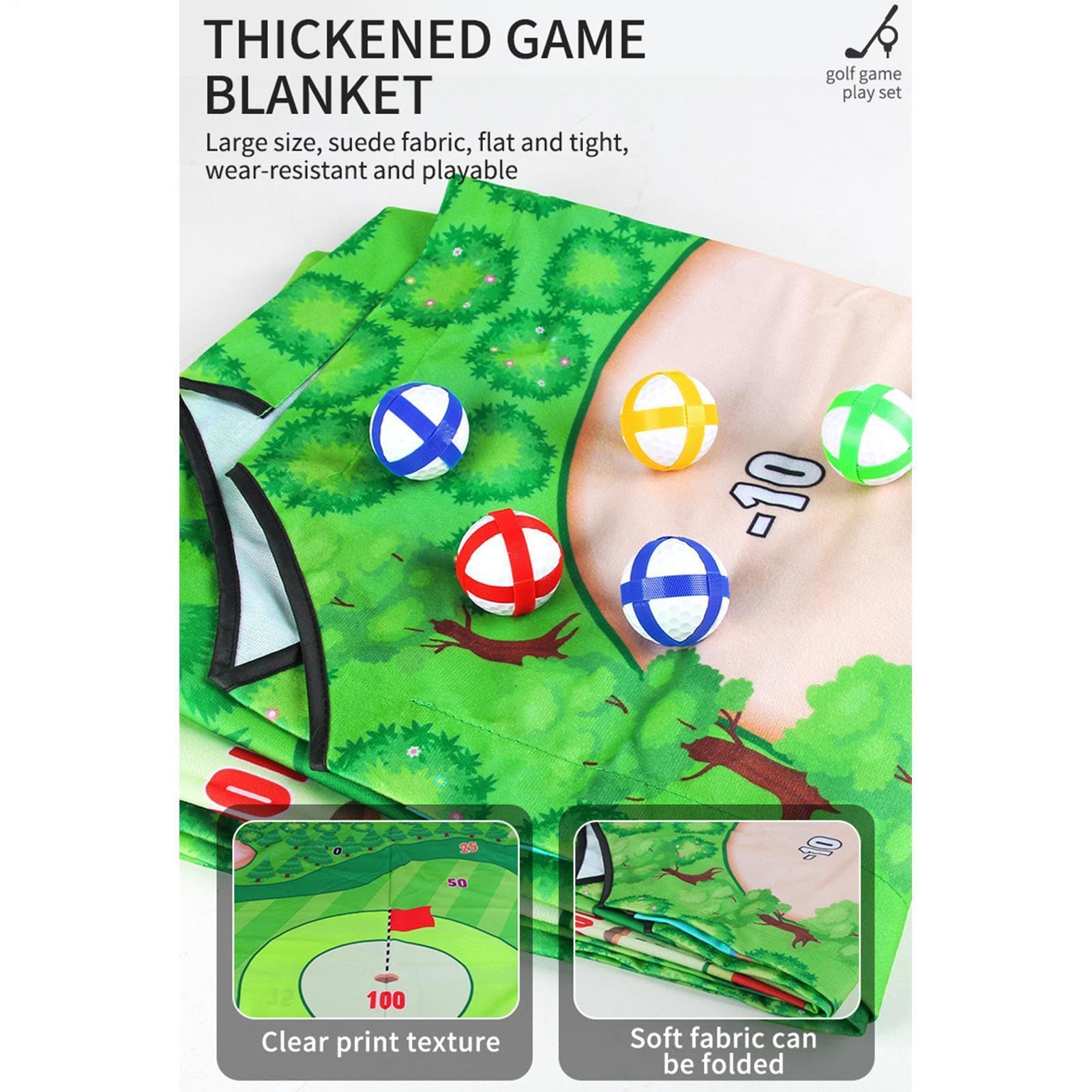 Backyard Golf Game, Interactive Putting Practice Set with Hitting Mat and B