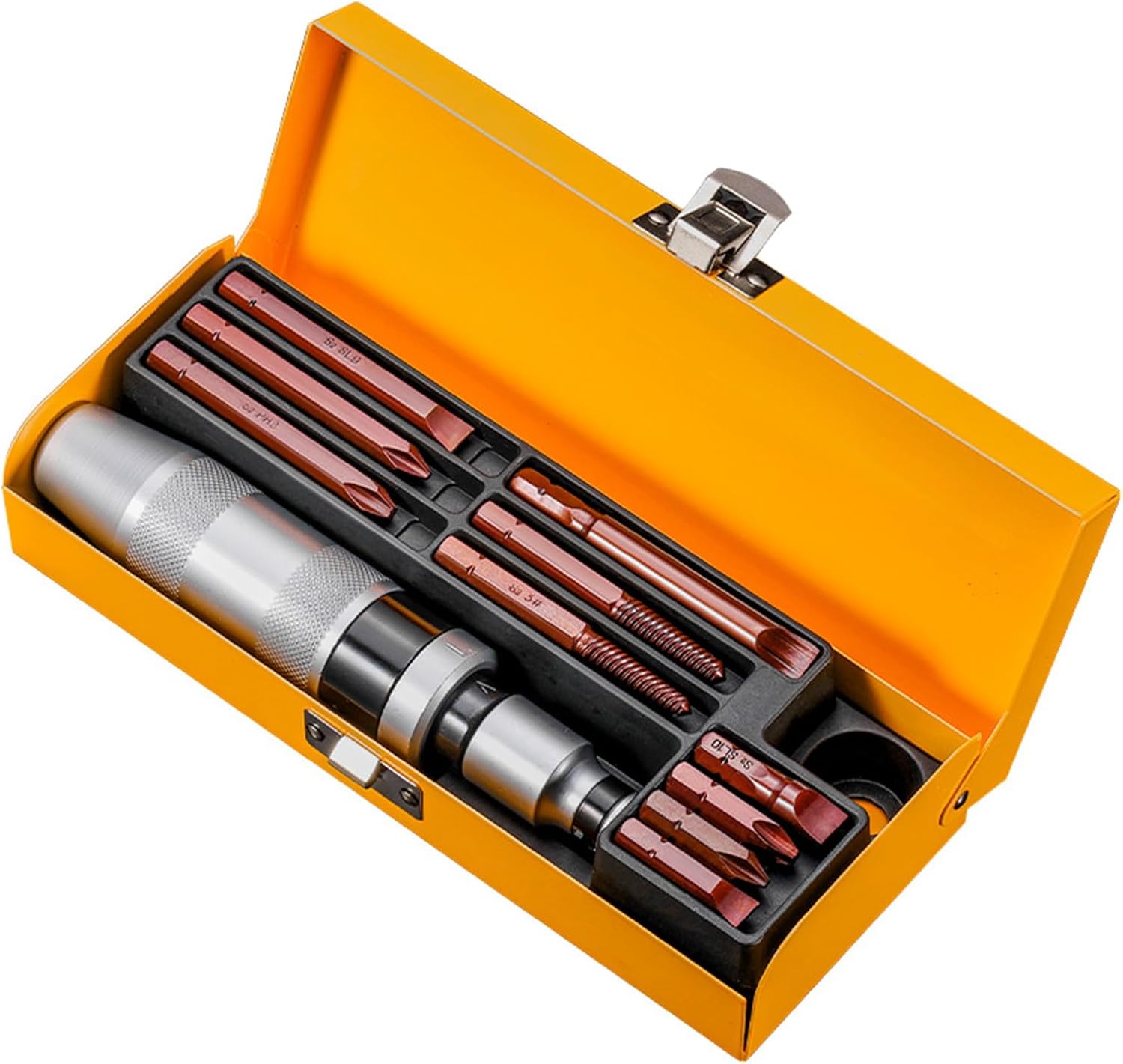 12x Manual Impacts Driver Set Alloy Steel Bit for Tackling Extracting Rusted Stubborn Corroded Screws Easy Repairs