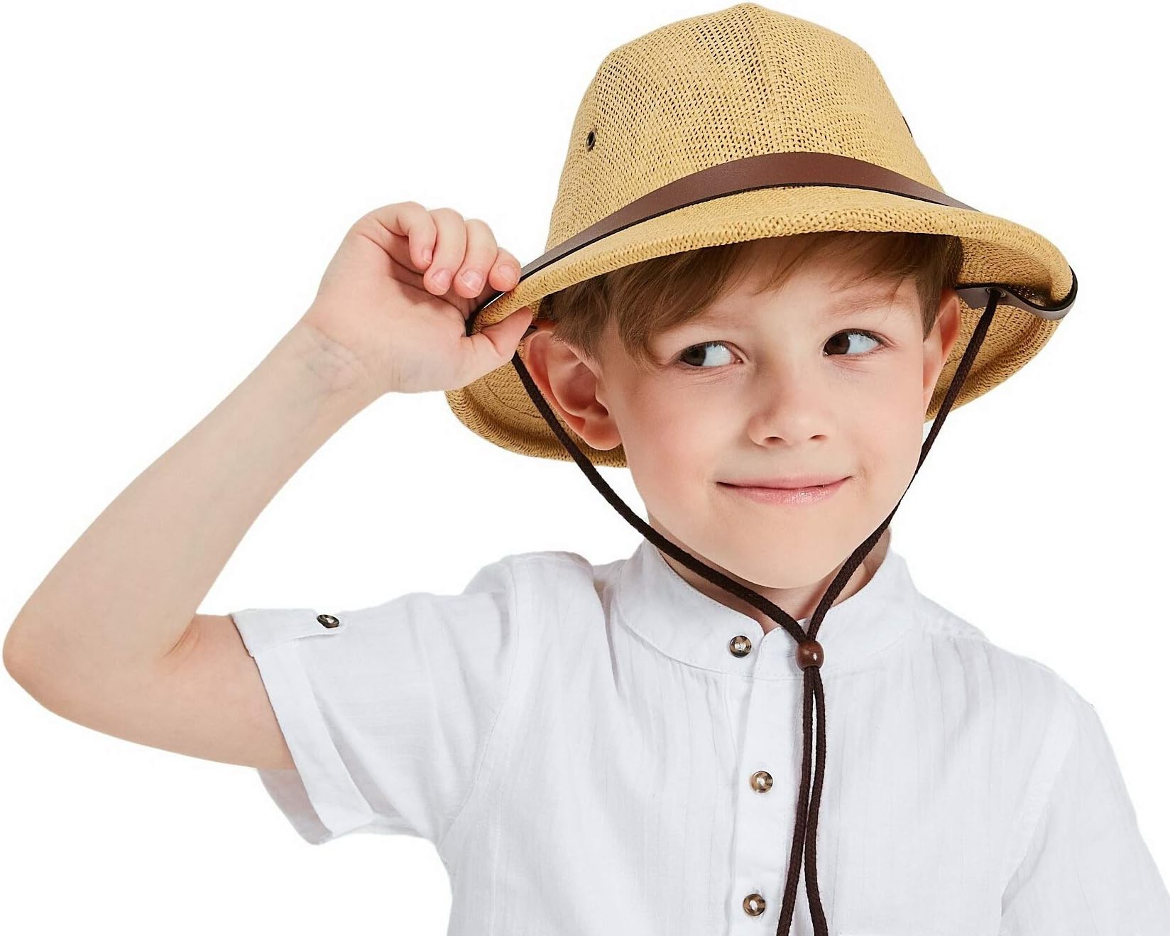 Kids Safari pith Helmet Costume party Hat Biking hiking jungle explorer Cap