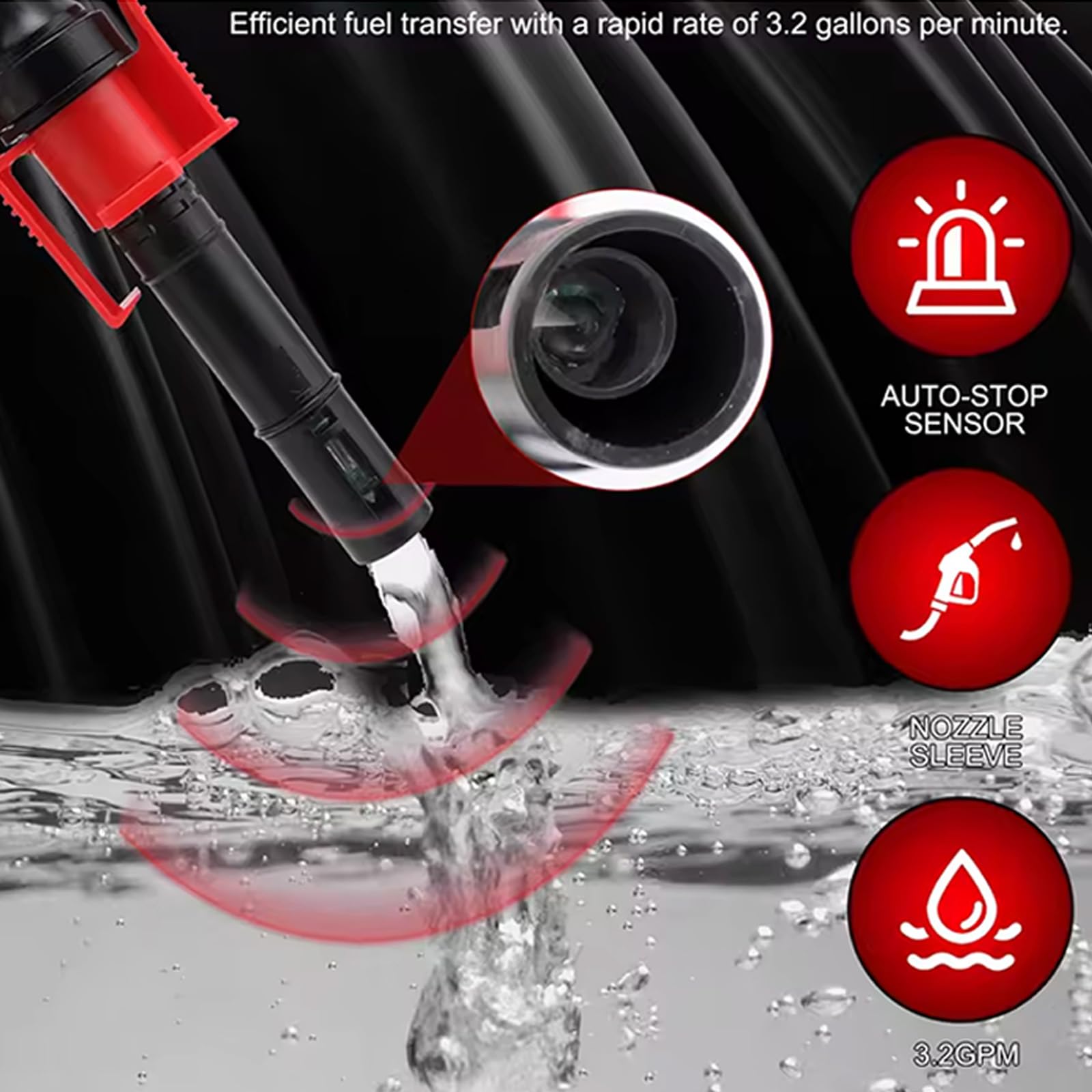 Bombas de transferencia de aceite eléctricas portátiles de 12 V con 3 modos de potencia para gasolina, aceite, agua y otras bombas de líquidos eléctricos